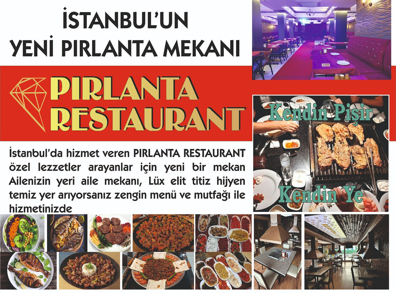 İstanbul’un yeni pırlanta mekanı Pırlanta Restaurant özel lezzetler arayanların uğrak yeri oldu